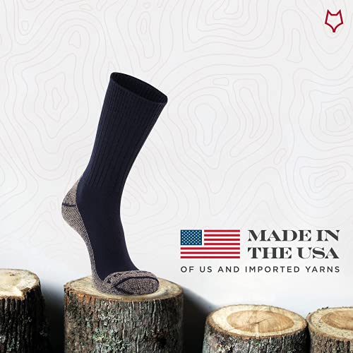 Image of Fox River Bilbao Merino Wool Crew Socks Medium Weight Warm Thermal Socks for Men with Fully Cushioned Sole