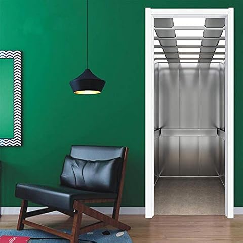 3D Türaufkleber 100x200cm Aufzug Türtapete selbstklebend Fototapete Türpanel Türposter Türfolie Türsticker PVC Wasserfest Wandbild Wandaufkleber Für Wohnzimmer kinder bad Schlafzimmer Cover