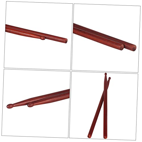 Baquetas de madera para adultos, para batería marcha y timbales, accesorios para bateristas, baquetas de nogal rojo con empaque de PVC miniatura 2