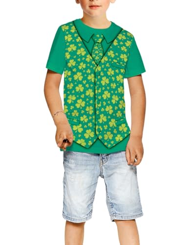 Image of Ainuno Graphic Tees for Boys Girls Kids 7-14Y, Summer Short Sleeve T Shirt Cool 3D Print
