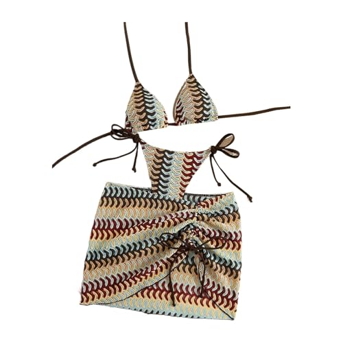 Maillot de bain deux pièces bikini bustier taille haute push up - 5