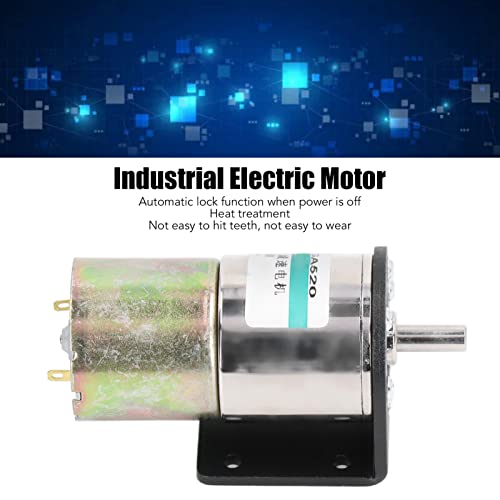 ANKROYU DC Gear Motor, Aluminum Alloy Micro Brushed Self Locking Industrial Electric Motor, DC Worm Gear Motor, Electric DC Motor for Paper Feeder(0-5 RPM)