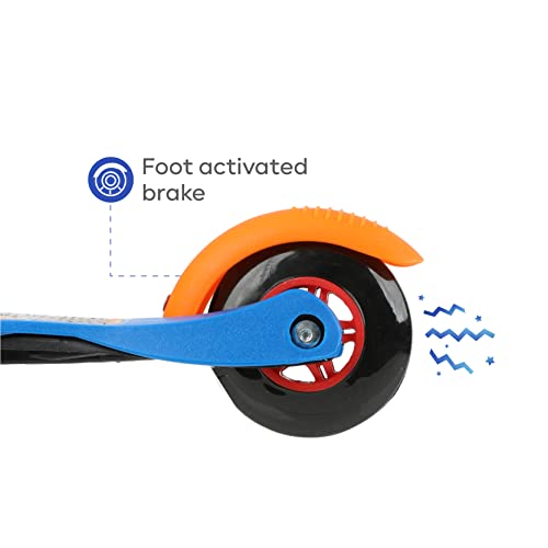 Hot Wheels Self Balancing Kick Scooter With Light Up Wheels, Extra Wide Deck, 3 Wheel Platform, Foot Activated Brake, 75 Lbs Limit, Kids & Toddlers Girls Or Boys, For Ages 3 And Up #TOP5