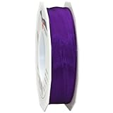 1-inch wide ribbon by 27-yard spool, wired edge Perfect for floral arrangements and craft bows Made in Germany, yarn-dyed ribbon, European Acetate, Copper wire Available in more than 100 colors Subtle sheen and soft texture