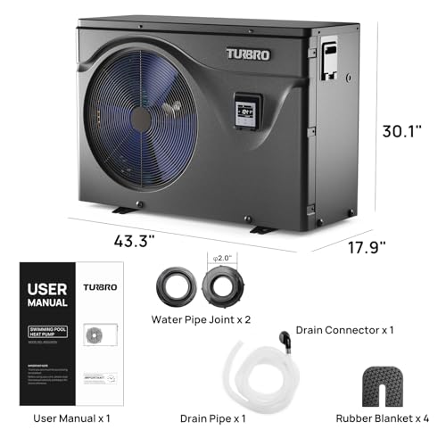 TURBRO Inverter Swimming Pool Heat Pump - 75,000 BTU - for Above and In Ground Pools and Spas - High Efficiency, All Electric Heater - No Natural Gas or Propane Needed, Beluga B75V by TURBRO - Image 8