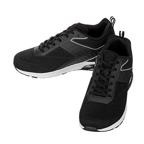 CALTO Men's Invisible Height Increasing Elevator Shoes - Black/White Super Lightweight Sporty Sneakers - 2.4 Inches Taller - Q231 - Size 9 D(M) US4