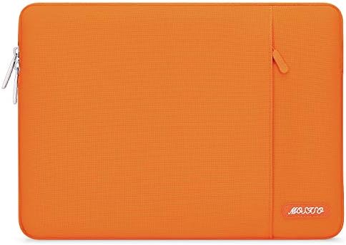MOSISO Laptop Sleeve Bag Compatible with MacBook Pro 16 inch 2023-2019 M2 A2780 M1 A2485 Pro/Max A2141/Pro Retina 15 A1398, 15-15.6 inch Notebook, Polyester Vertical Case with Pocket, Black