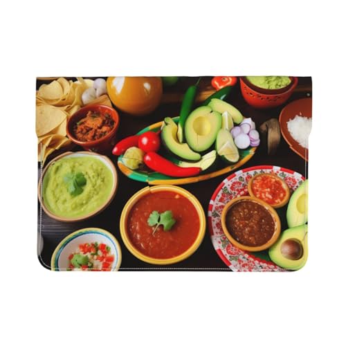 Housse ordinateur 13 pouces pour voyages et école pochette cuir mexicaine