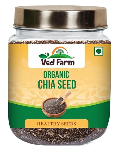 Image of 100% Pure Raw Unroasted Organic Chia Seeds I Rich with Omega 3, Fiber, Calcium & Iron I Healthy Snacks for Weight Loss Management I Boost Immunity I 500g