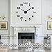 Mintime Modern Frameless DIY Wall Clock Large 3D Wall Watch Mirror Numbers for Home Office Decorations