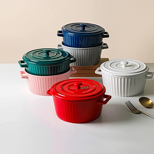 Jomop Casserole Dish With Lid 1.1 Quart Ceramic Casserole Pan For Bakeware Oven Colorful (1, Navy Blue) #TOP4