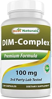 Best Naturals DIM Supplement 100 mg 120 Capsules, DIM for Estrogen Metabolism