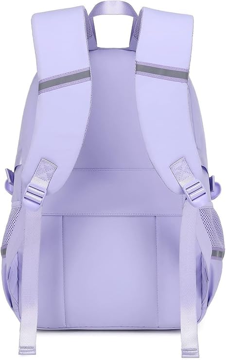 Image of Girls School Backpack with Small Zipper Pouch Fashion Nylon Backpack Multi Compartment Large Capacity Bag with Padded Shoulder Straps & Handle for School Travel Camping College