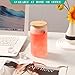 WHEATHUSK 20 Pack Sublimation Glass Cups Frosted 16oz Blanks Sublimation Borosilicate Glasses Tumbler with Bamboo Lids and Straws for Beer, Juice, Soda, Iced Coffee, Drinks