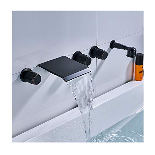 Robinet baignoire cascade mural laiton résistant au calcaire