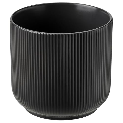 Modern Plant Pot - Stylish & Durable Flower Planter for Indoor & Outdoor Use – Multiple Sizes & Colors – Lightweight & Weather-Resistant (Black, 12 cm)