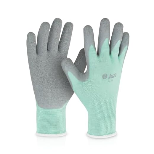 Juzo Anzieh-Spezialhandschuhe für Kompressionsstrümpfe, Anziehhilfe, mit griffiger Beschichtung, mintgrün-grau, Größe M/7