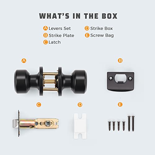 Pomello Per Porta In Stile Antico, Nero, In Acciaio Massiccio, Per Interni, Per Ripostiglio, Camera Da Letto, Bagno, 610 - 7