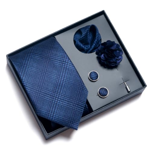 Image of joy alice 70 Colors Ties Set Men Mixed Color Necktie Handkerchief Cufflinks Brooch 3.15 Formal