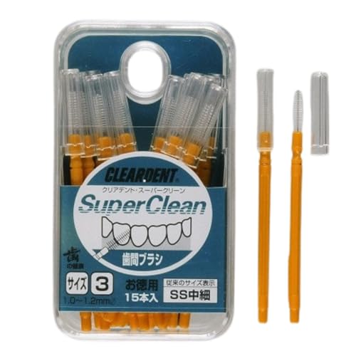歯間ブラシ SSサイズ ス―パーS超極細/SSS/SS/S/M/L/LLサイズ(サイズL・LLは12本その他サイズは15本)×2セット クリアデント