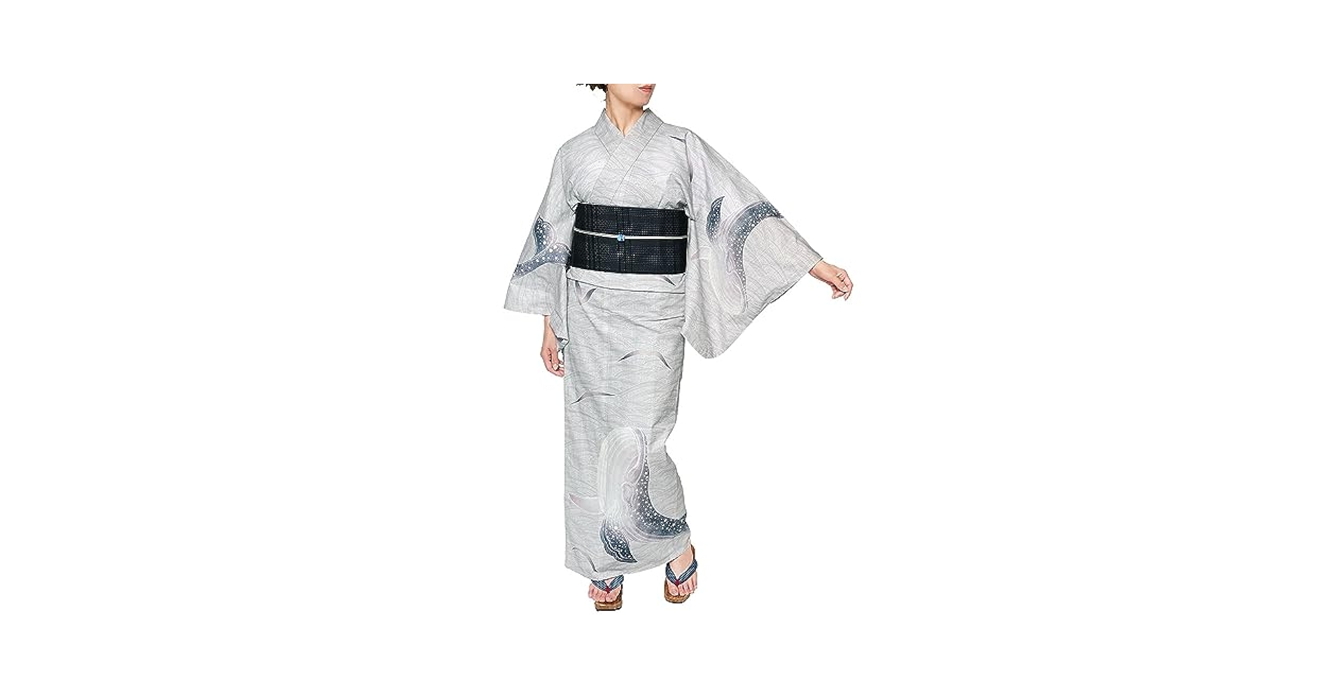 波に千鳥絞り浴衣　絵羽柄　付け下げ調 波に千鳥絞り浴衣 絵羽柄 付け下げ調 波に千鳥絞り浴衣
