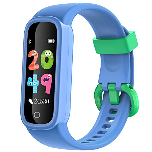 Eurans Kids Fitness Tracker Watch For Boys Girls Teens Ages 5-12, Ip68 Waterproof Fitness Watch With Heart Rate & Sleep Tracking, Pedometer, Alarm Clock, Calorie Step Counter Watch #TOP9