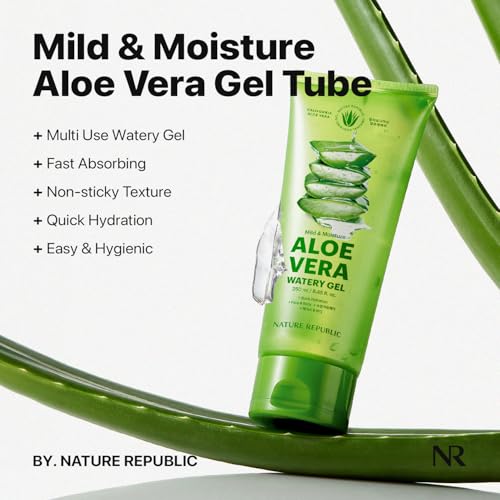 Nature Republic Aloe Vera Gel 92 Percent x Sun Stick Set - New Soothing Moisture Korean Cosmetics (Tube)