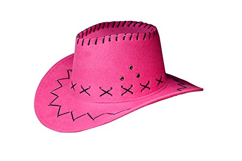 Miobo Sombrero de Vaquero Western Cowgirl para Mujeres, Hombres y Niños (rosa para niños)