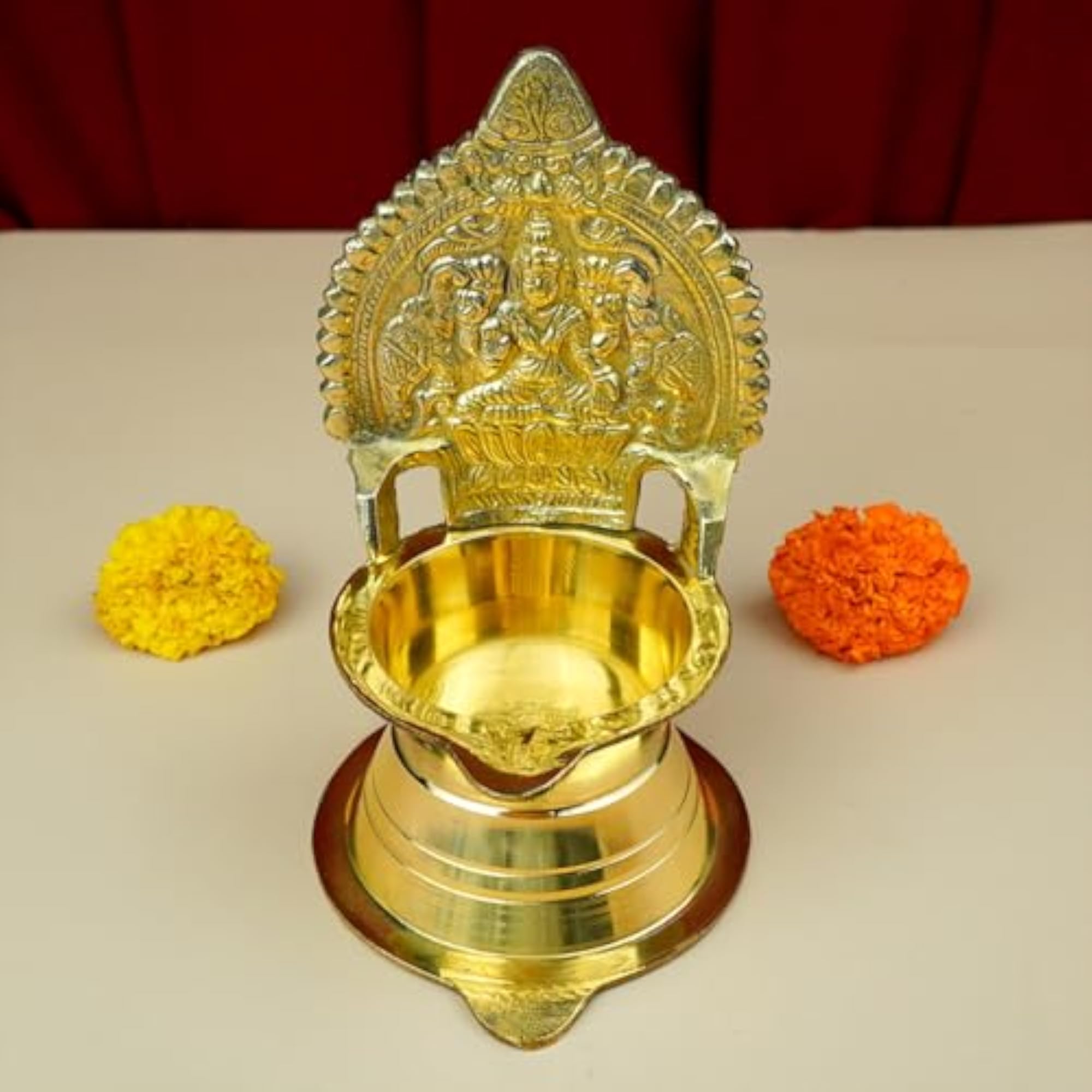 Kamakshi Oil Lamp, Large Decorative Piece