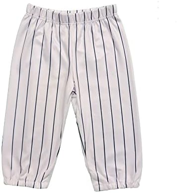 Baseball Pants Cake Smash Birthday Outfit Navy Blue Pinstripe Uniform Pants Half Way To First (6 Months)