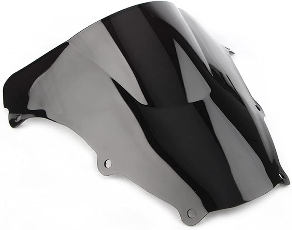 FLPRO ABS Plastic Injection Black Double Bubble Windscreen Windshield Compatible for Suzuki SV650 2003 04 05 06 07 2008, SV1000 2003 04 05 06 2007