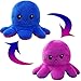 Weiches wendbares Oktopus-Plüsch-Baby-Spielzeug, Flip Mood Octopus Reversible Plushie Doll, gefüllte Octopus niedliche Plüsch-Geschenke für Kinder/Jungen/Mädchen/Freunde (lila - blau)