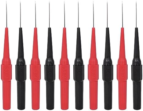 10 sztuk sond pomiarowych 0,7 mm do multimetru, wysokiej jakości sondy testowe, końcówki testowe z gniazdem 4 mm do wtyczki bananowej, przewód pomiarowy, nadaje się do profesjonalnych pomiarów w