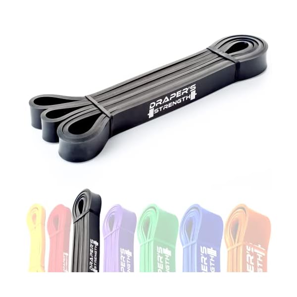 Draper's Strength Heavy Duty Resistance Stretch Loop Bands for Powerlifting Workout Exercise and Assisted Pull Ups