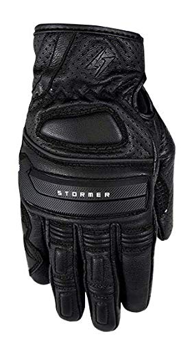 STORMER, Pair of Comfort Motorcycle Gloves, Black, M/9
