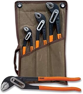 VORX Water Pump Pliers 3Pc (7,10,12) CRV Steel Wide Jaw Profile Long Nose Box Joint Grips Set in Storage Pouch, 1% of Sale Value Will be Donated to Children's Hospital Sheffield