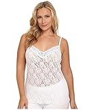  Hanky Panky Women\'s Plus Size Annabelle Cami White/Baby Blue 1X (16W-18W)