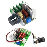 Regolatore di tensione AC 50-220 Volt da 2000 Watt Dimmer SCR Regolatore di velocità del motore di potenza compatibile con i regolatori per il miglioramento della casa (Type B)