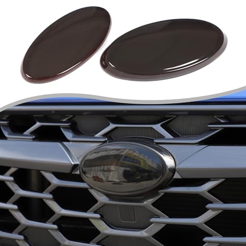 Tumukiw 2PCS Front and Rear Emblem Cover Trim Compatible with Subaru WRX 2022-2025, Front Emblem Cover Rear Tailgate Smoked Logo Cover Exterior Accessories