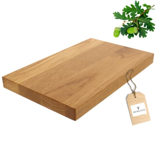 HOFMEISTER® Planche à petit-déjeuner en chêne – Haute qualité et durable comme planche à découper, parfaite pour le petit-déjeuner, le goûter et les collations, planche en bois robuste et élégante 24
