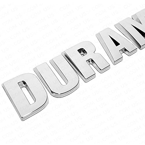 Image of 2Pc Silverado Duramax Hood Letter Logo Emblem Badge Adhesive Nameplate Replacement for 1500 2500 3500 (Chrome)