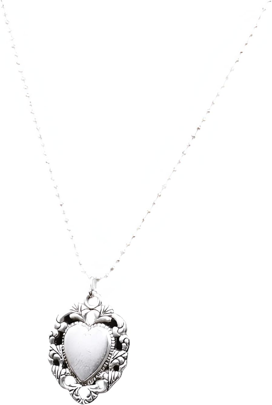 925 Sterling Silver Catholic Sacred Heart Necklace For Women Men, Vintage Of Jesus - Beads Chain Pendant, Christmas Birthday