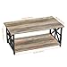 GreenForest Coffee Table for Living Room with Round Corners Farmhouse Style Center Table with Storage Shelf 39 Inch Space Saving Easy Assembly Gray Wash