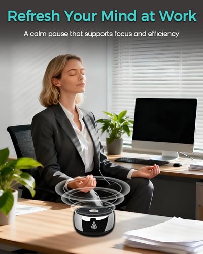 meditation sound machine frequency generator instrumentpuvidjut tone device - solfeggio frequencies bath for yoga mindfulnessmeditation system of chakra 5 tones optional 3 timer modes