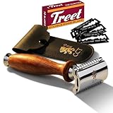 Cuchillas incluidas: Disfruta del mejor afeitado con las 10 cuchillas profesionales Treet de doble filo suministradas, así podrás utilizar tu nueva maquinilla de afeitar nada más recibirla. Las cuchillas Treet, que cuentan con la confianza de barberos de todo el mundo, cumplen los más altos estándares de calidad profesional, garantizando así un afeitado impecable.