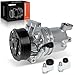 A-Premium Air Conditioner AC Compressor with Clutch Compatible with Nissan Versa (Hatchback) 2010 2011 2012 1.6L 1.8L, Cube 2009-2013 1.8L (fit w/ 6-Groove Pulley not for 7-Groove Pulley)