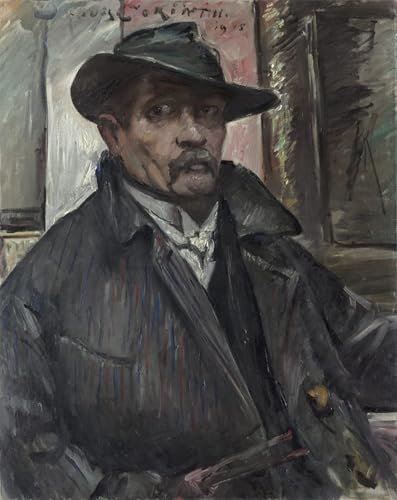 Impression sur Toile Autoportrait Lovis Corinth 60x90cm pour Décoration