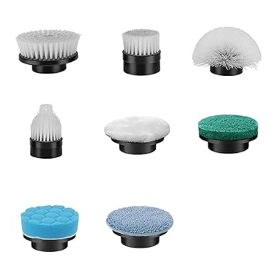 qimedo Scrubber Large Brushes Heads, 8-in-1 Spin Scrubber Replacement Brush Heads for qimedo, Leebein, Keimi, Alloyman, Bomves, YKYI, BEI & Hong