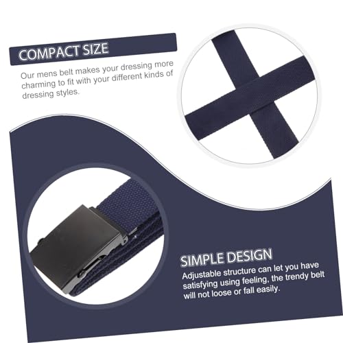 Homoyoyo Men Canvas Waist Belt Style Trouser Belt for Casual Formal Wear Unique Design Fits Shorts Jeans and Trousers4