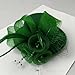 Women Fascinator Hats Tea Party Hat Vintage Pillbox Hat Headband For Cocktail Fashion Hair Bands Women (Dark Green, One Size)